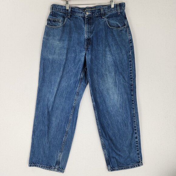 Levis Jeans Mens 36X30 Blue Baggy Fit Vintage Silver Tab Medium Wash Casual